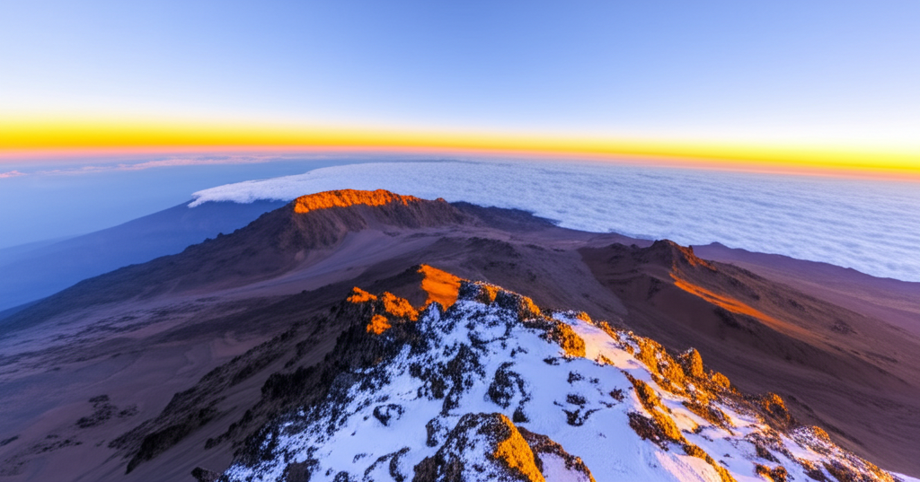 Nithish Reddy at the summit of Mount Kilimanjaro (Uhuru Peak)